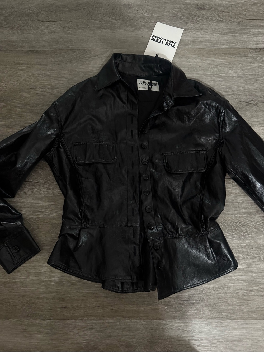 Leather Zara top